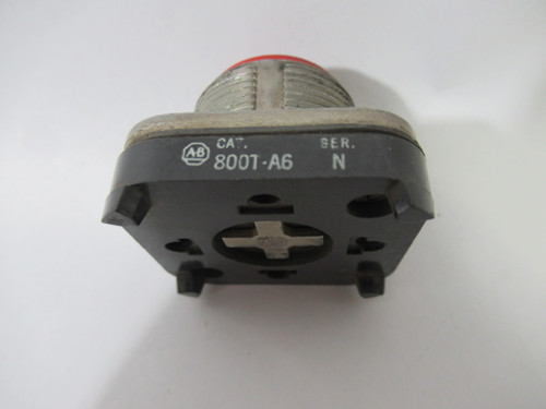 Allen-Bradley 800T-A6 Series N Red Flush Push Button Head *No Contacts* USED