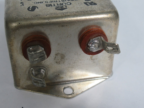 Curtis F1700AA10 Line Filter 10A@115VAC-250VAC 50/60Hz *Bent Connectors* USED