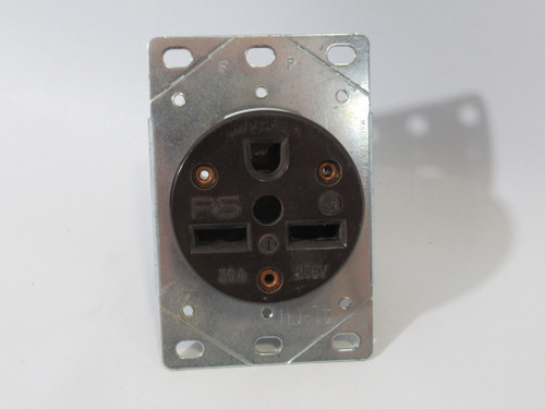 Pass & Seymour 3801 New Style Flush Mount Outlet 30A 250V 3W 2P USED