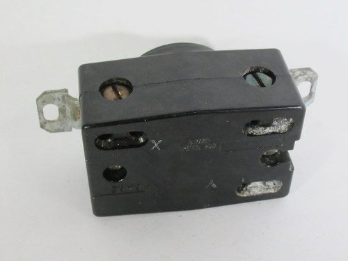 Bryant 71120FR Single Locking Blade Receptacle 20A 250VAC 3W 3P USED