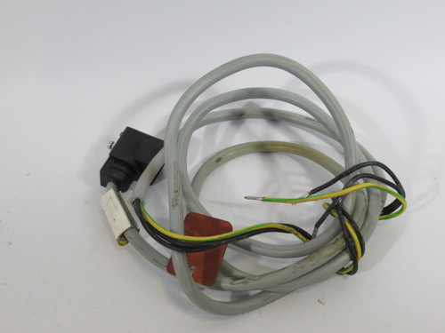 Festo 151689 KMEB-1-24-5-LED Solenoid Plug w/4" Length Cable 24VDC USED