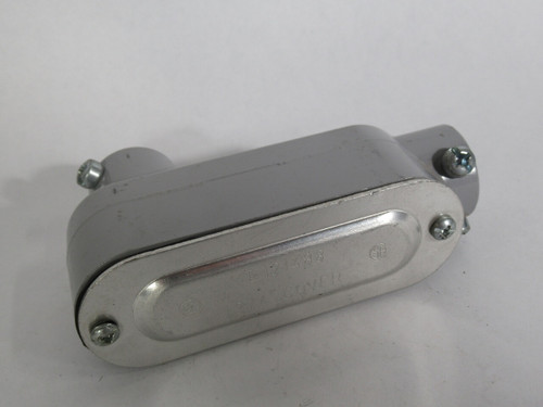 Generic 3/4"-LB Conduit Body w/Stainless Steel Cover USED