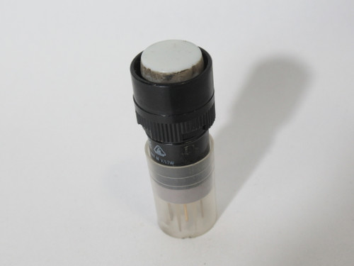 Deca P16-LAR1-1AB-WHT 16mm Latching Push Button 1NO 1NC 5A@250V *No Cap* USED