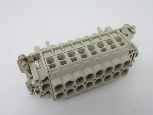 Weidmuller 1207700000 HDC-HE-16-FS 16 Pole Insert 16A 500V USED