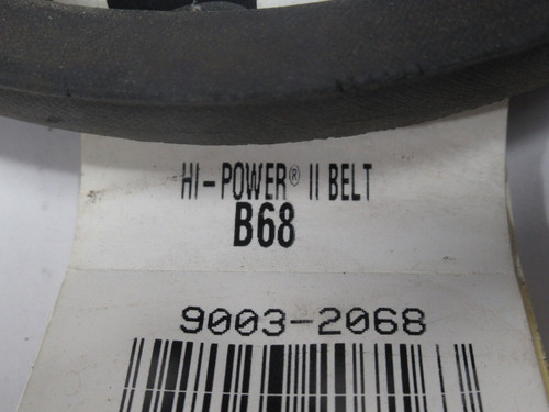 Gates B68 9003-2068 Hi-Power V-Belt 71"L .66"W .41"T ! NEW !