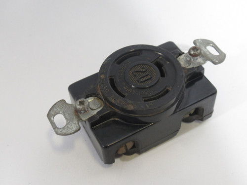 Hubbell 7410-G Ceramic Twist Lock Receptacle 10A@600VAC SHELF WEAR USED