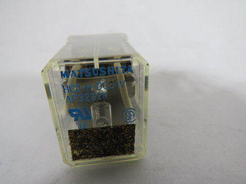 Matsushita HC2-H-DC24V General Purpose Relay 7A 24VDC 8 Blade USED