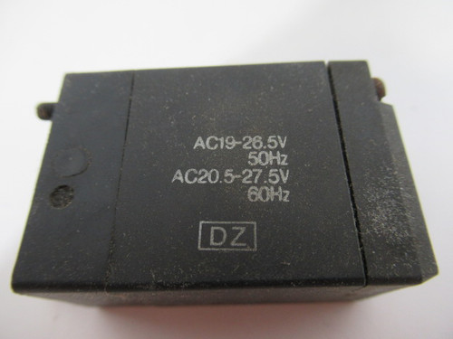 SMC Solenoid Coil 19-26.5VAC@50Hz 20.5-27.5VAC@60Hz USED
