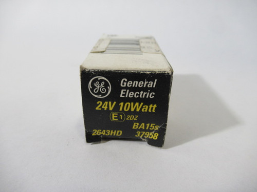 General Electric 2643HD 37958 Heavy Duty Incandescent Miniature Bulb 10W 24V NEW