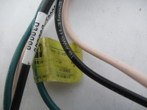 Allen-Bradley 888N-F3AF1-3F Ser B 3P Female Receptacle 13A 600VAC 18"L USED