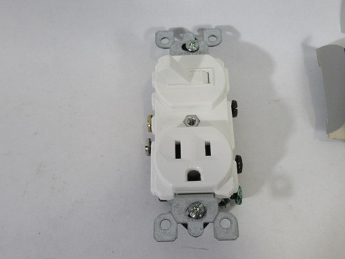 Leviton 5225-WSP White Combination Switch 15A 120V Switch ! NEW !