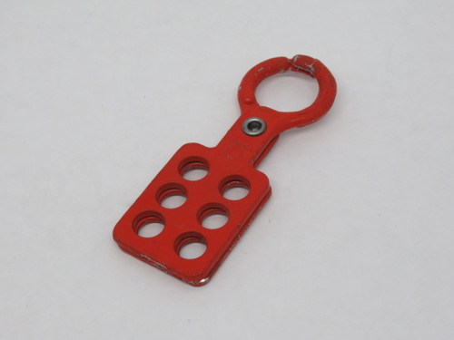 Brady 105720 Red Lockout Hasp 6X3/8" Hole 1" Dia USED