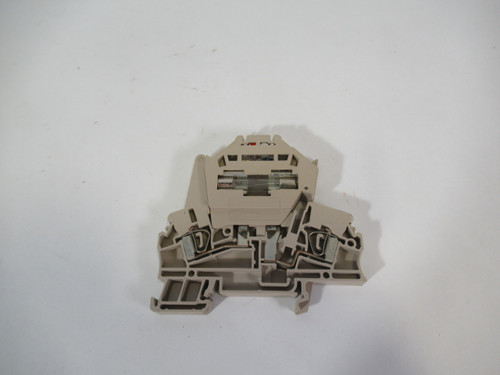 Weidmuller ZSI-2.5/LD Beige Fused Terminal Block w/LED 2.5mm2 500V USED