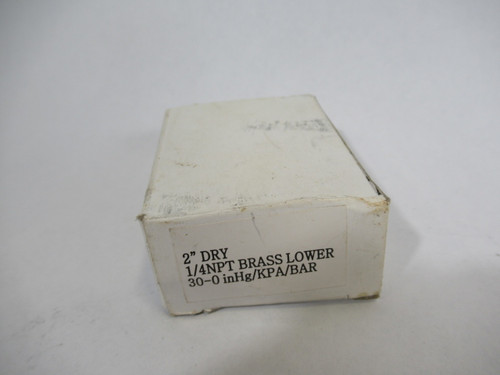 Generic 102D-204D Dry Air Pressure Gauge 30-0inHG -1-0kPa/BAR 2" 1/4"NPT ! NEW !