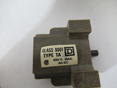 Square D 9001-TA-2 Heavy Duty Push Button Contact Block 1NO 600VAC ! NOP !