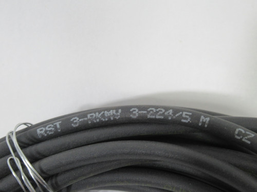 Lumberg RST3-RKMV3-224/5 Double Ended Cable 3P Male to 3P Female 5m USED