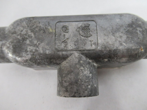 Generic 1/2-T Aluminum Tee-Conduit w/Cover 1/2" USED