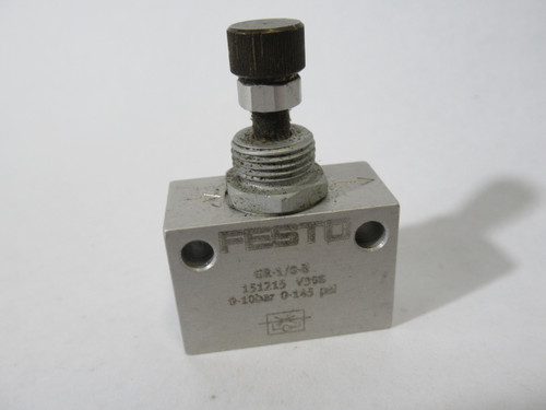 Festo 151215 GR-1/8-B 1-Way Flow Control Valve G1/8" 10BAR 180-210l/min USED