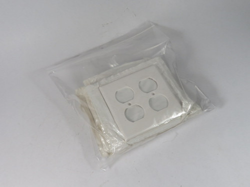 Leviton 001-88016 2-Gang Duplex Receptacle Wall Plate White Lot of 10 ! NOP !