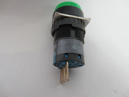 IDEC AB6M-M1-G Green Momentary 18mm Push Button 1NO 1NC .5A@250VAC USED