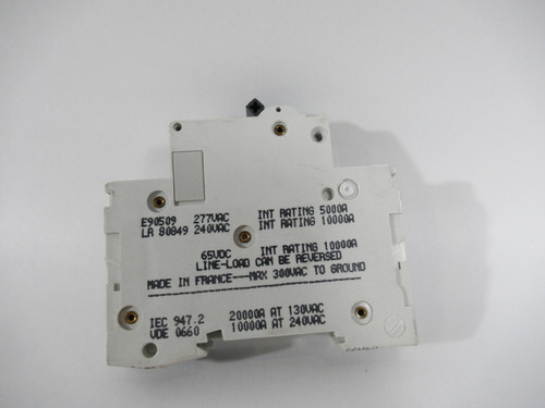 Merlin Gerin 24425 C60N Type C Circuit Breaker w/o Latch 1A 277VAC 1P USED