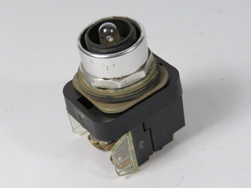 Allen-Bradley 800T-PB16 Push Button No Lens SER N 120VAC 1NC/1NO USED