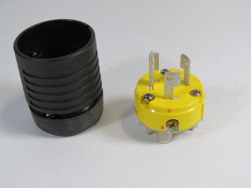 Pass & Seymour 3331-SS Turnlok Plug 30A 125/250V 3P Black & Yellow ! NEW !