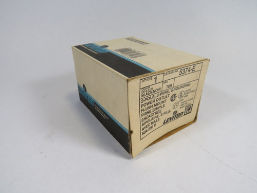 Leviton 5374-E Mounting Receptacle 2P 3W 250V 50A ! NEW !