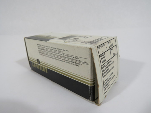 Leviton 3330 Black Locking Receptacle 30A 125/250V 3W 3P ! NEW !