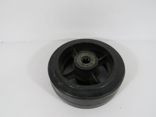 Algood 7508-A53J-MR-RB 8X3X3 1X3-1/4 Moldon Rubber Caster Wheel USED