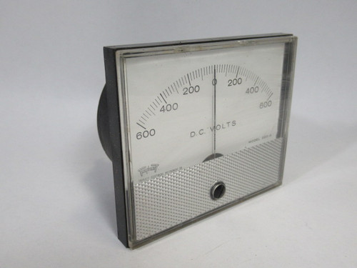 Triplett 320-G Panel Meter Range 600-0-600 D.C. Volts USED