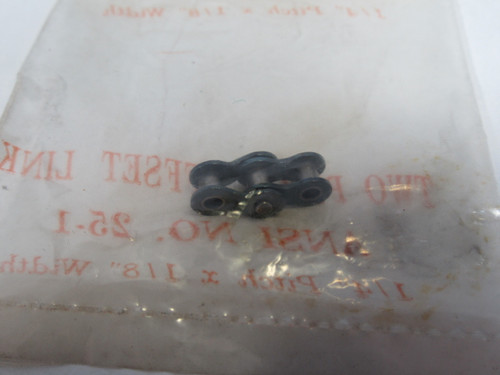 ANSI 25-1 Two Pitch Offset Link 1/4" Pitch 1/8" Width ! NWB !