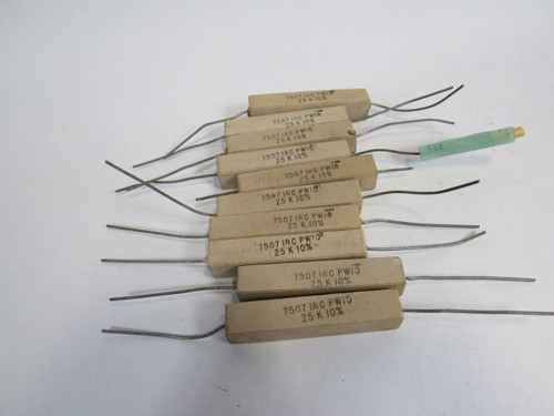 Generic 7507-IRC-PW10 Wirewound Sandblock Resistor 25Ohms 10% Lot of 10 USED