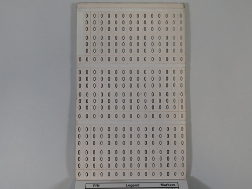 Panduit PCMB-1 Pre-Printed Wire Marker Book Missing Some Markers USED