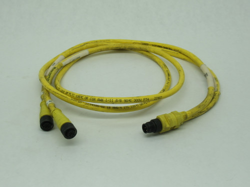 Woodhead 884A30K03M010 Micro-Change M12 In-Line Splitter Male to Female USED