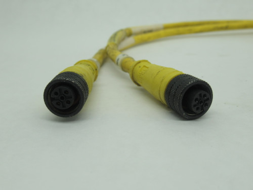 Woodhead 884A30K03M010 Micro-Change M12 In-Line Splitter Male to Female USED