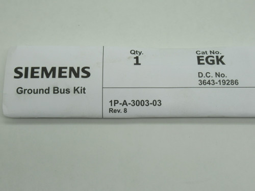 Siemens 1P-A-3003-03 EKG Ground Bus Kit NEW