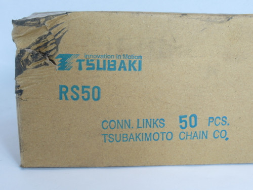 Tsubaki RS50-1-CL Connecting Link Spring Clip Slip Fit 50-Pack SEALED NEW