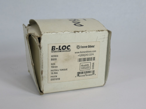 Fenner Drives B801019 Keyless Bushing B800 19mm Bore 27mm OD 40mm L BOX DMG NEW