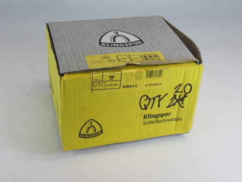 Klingspor 279233 KM 613 Abrasive Mop 3" x 1/2" x 1/4" 10-Pack BOX DAMAGE NEW