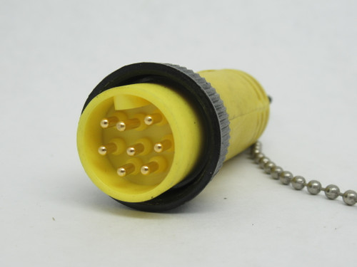 Brad Harrison 1300180468 Male Shorting Plug w/ Chain 8-Pin Yellow USED