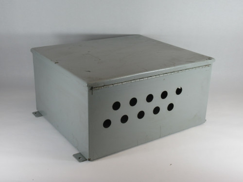 Hammond 1414PHO8LP Hinged Junction Box Less Panel 16" x 14" x 8" HOLES CUT USED