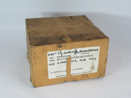 Ameridrives F201.5 EB SLEEVE Exposed Bolt Coupling Sleeve 6" Flange BOX DMG NEW