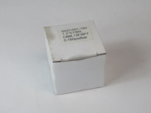 UCI SAD1501-160 Dry Pressure Gauge 0-160 psi 1.5" Diameter 1/8" NPT CBM NEW