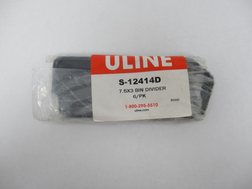 Uline S-12414D Bin Divider 7-1/2 x 3" 6-Pack *HOLEY BAG* NWB