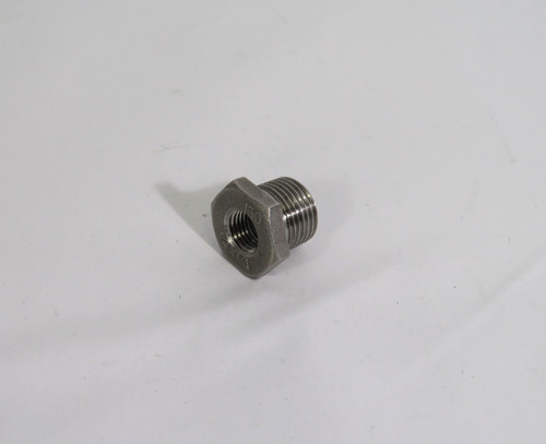 Generic 1/2x1/4 Threaded Hex Bushing 1/2" Male x 1/4" Female USED