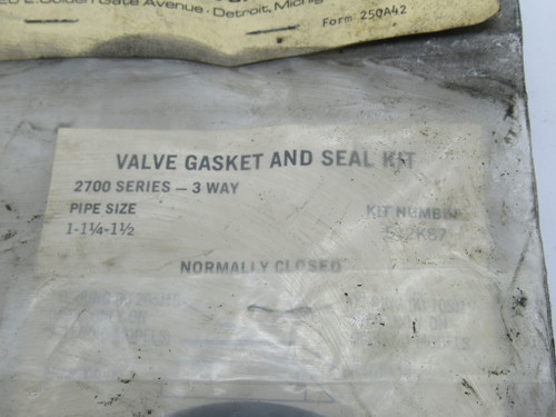 Ross 512K87 Gasket and Seal Kit for 2700 Series 3/2-Way Valve SHELF WEAR NWB