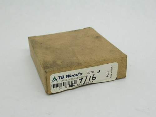 TB Wood's 3J38 3JX3/8 Sleeve Coupling Flange 3/8" Bore WRITING ON BOX NEW