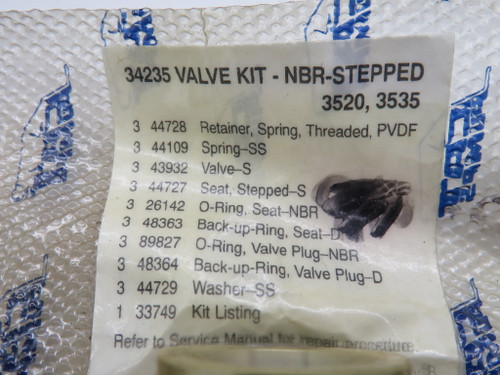 Cat Pumps 34235 NBR-Stepped Valve Kit for 3520/3535 SEALED NWB