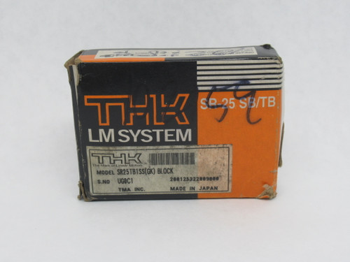 THK SR25TB1SS(GK) Linear Guide Block for 25mm Rail 73mm W 83mmL MISSING H/W NEW